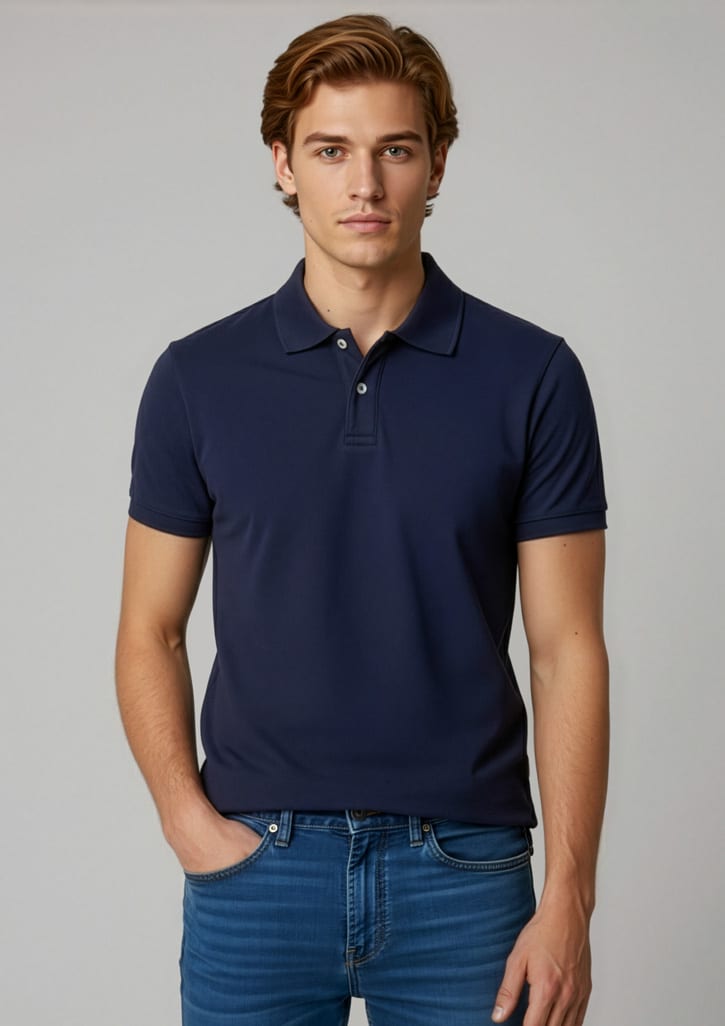 p2100_talent_navy_01.jpg Mens Neon Short Sleeve Polo