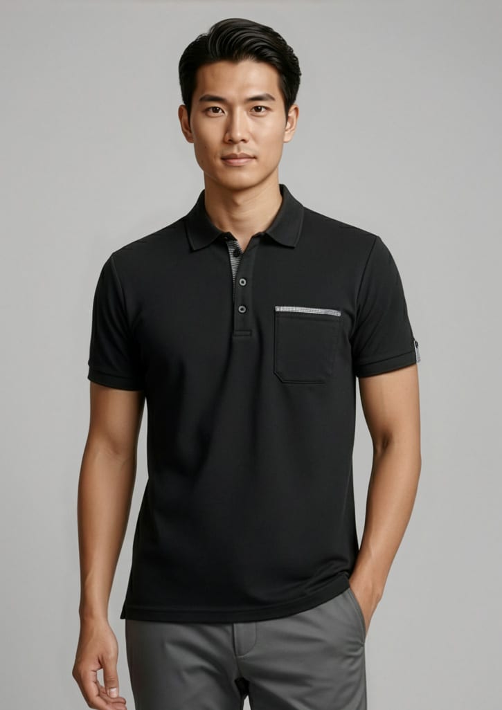 p305ms_talent_black_check_01_hez4riu.jpg Mens Edge Short Sleeve Polo