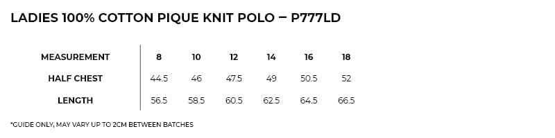 Womens 100% Cotton Pique Knit Polo