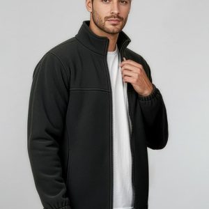 Mens Plain Micro Fleece Jacket