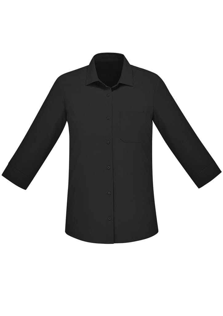 product_cs951lt_black_ausnz_01_fz5uz6d.jpg Womens Florence Plain 3/4 Sleeve Shirt