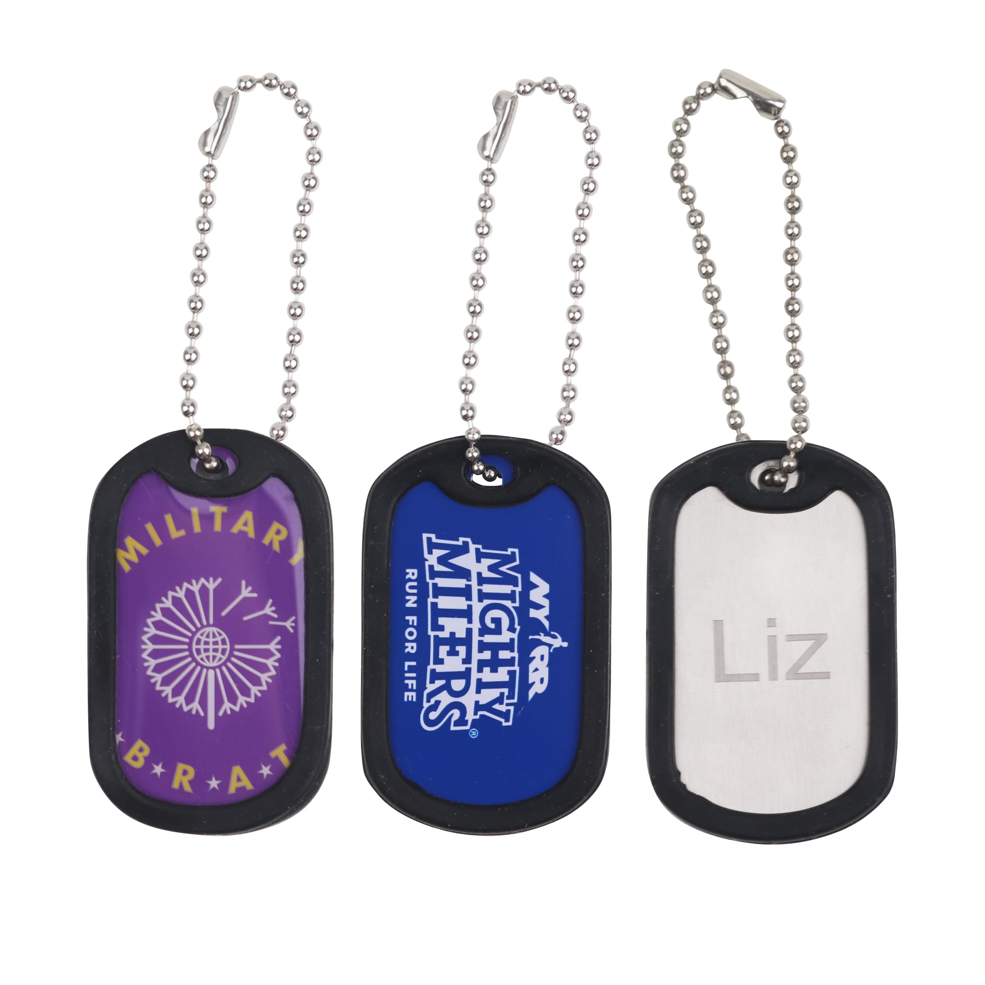 Dog Tag with Rubber Silencer