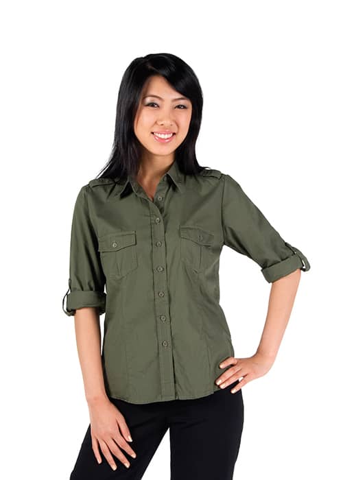 Womens Military Long Sleeve Shirt