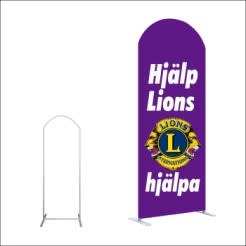 Stretch Fabric Display / Tension Fabric Display -H-Shape Curved Top 1000mm x 2500mm
