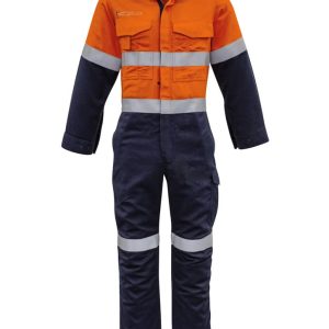 Mens Orange Flame Overall - Hoop Taped