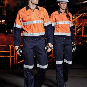 Womens Orange Flame Taped Cargo Pant