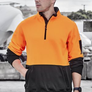 Unisex Hi Vis 1/2 Zip Pullover