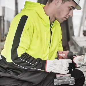 Unisex Hi Vis Full Zip Hoodie