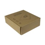 A brown cardboard box containing the Harper 15 Watt Acrylic Wireless Charger with a logo on top.