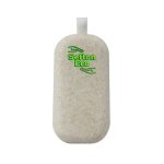 A pair of Sefton Eco TWS Earbuds in a light, speckled case with a logo.