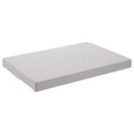 A plain grey rectangular box with a flat lid, designed for packaging or storage.