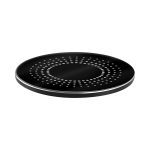 A black Concord Pro 15W fast wireless charger with a sleek, round design and dotted pattern on the surface.