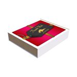 A white box with a red and gold design featuring a "Thank You" tag. It has a simple, elegant presentation.