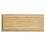 A bamboo game tray from the Dominator Set, featuring a smooth surface and a raised edge.