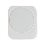 A 3-in-1 wireless charger in a sleek white design, featuring a round charging surface.