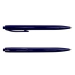 A set of blue Javelin pens, shown from two angles, featuring a sleek plastic design and a clip.