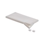 A pack of rectangular sugar-free breath mints with two mints visible beside the pack. The packaging is white and simple.