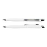 A Stingray Pen, featuring a sleek white plastic design with a silver clip and tip.