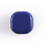 A square, navy blue container of Cube Lip Balm with a smooth, glossy surface and rounded edges.