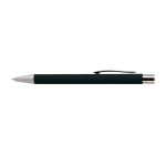 A metal pen in a dark green finish with a silver tip and clip.