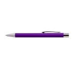 A purple aluminium pen with a sleek design and a silver clip.