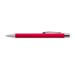 A red Aspen Aluminium Pen with a silver clip and tip, designed for metal writing instruments.