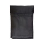 A black Sumo Cooler Lunch Bag with a roll-top closure and a rear pocket.