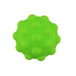 A vibrant green Popper Ball with a textured surface and rounded protrusions, featuring a logo.