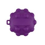 A purple Popper Ball with a textured surface and a central flat area, designed to be gripped easily.