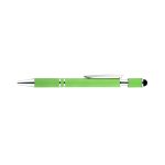 A green Elara Spinner Pen with a textured grip and chrome accents, featuring a logo on the barrel.