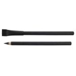A black inkless pen set featuring a pointed tip and a flat edge, both with a sleek design and no visible branding.