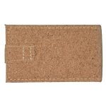 A Cork Manicure Set packaged in a natural cork case, featuring a textured surface and secured with a flap closure.