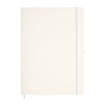 A Capella A4 Notebook in a smooth, cream-colored cover with a white elastic band closure.