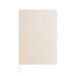 A Venture Snowy A5 Notebook with a plain, off-white cover and a ribbon bookmark.