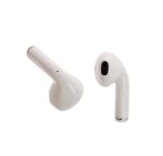 A pair of sleek white Twista Earbuds designed for a modern audio experience.