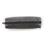 A gray felt utility case with a zipper at the top, designed for various storage needs.