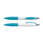 A set of two Mac Pens in blue and white, featuring a textured grip for comfortable writing.