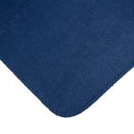 A soft blue Polar Blanket featuring a smooth texture and rounded edges.