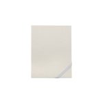 A cream-coloured Trip Daily Planner with a grey elastic band for closure, featuring a simple, minimalistic design.