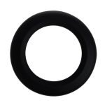 A Wrist Disc Silicone Flyer in a solid black color, featuring a circular, smooth design ideal for outdoor play.
