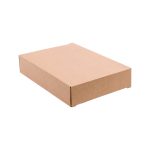 A brown cardboard box with a plain surface, featuring a simple design and no visible branding.