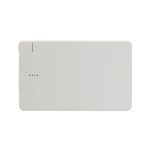 A power bank with a sleek, minimalist design, featuring a capacity of 10,000mAh and indicator lights.