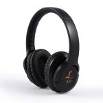 Equinox ANC Headphones in sleek black design, featuring plush ear cups and a logo prominently displayed on the side.