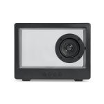 A black Lightriot Speaker with a large speaker cone and control buttons at the bottom.