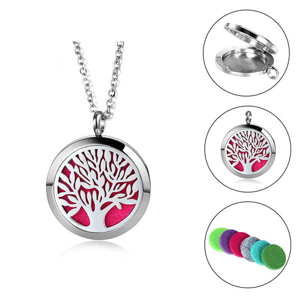 Stainless Steel Hollow Essential Oil Diffuser Necklace Stainless Steel Hollow Essential Oil Diffuser Necklace