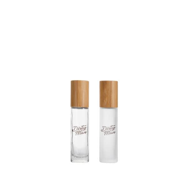 10ml Glass Roll On Bottle With Bamboo Lid 10ml Glass Roll On Bottle With Bamboo Lid