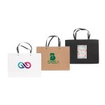Small Crosswise Paper Bag with Knitted Handle(250 x 170 x 90mm)