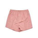 Light pink boxer shorts with an elasticised waistband, featuring a simple design and no patterns.