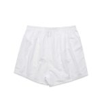 White boxer shorts with an elastic waistband and no visible branding.