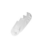 White invisible socks, featuring a low-cut design, displayed in a pair. Includes soft fabric texture.